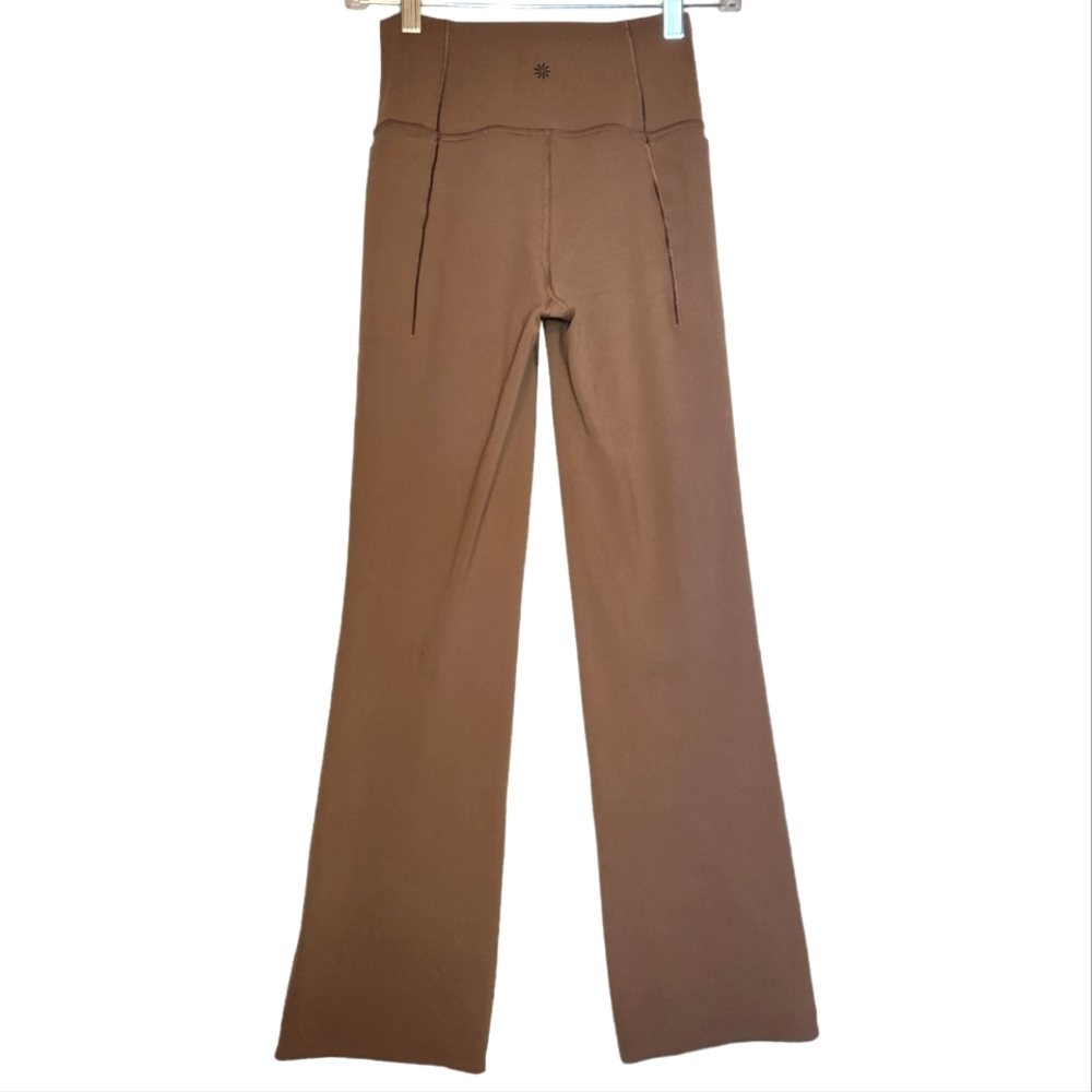 NWOT Athleta Transcend Stash Crop Straight Leg Rustic Beige Small - Picture 3 of 15